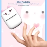 Mini Portable Pocket Size 57mm Wireless Bluetooth Cute Cat Shape Printer (12)