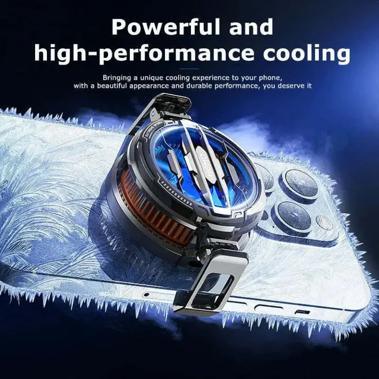 CX-07 Freezing Turbo Cooler – 15W Silent Magnetic Fan for iPhone & Android — Mobile Radiator | StyleXGadget Pakistan